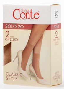 Skarpetki damskie Conte SOLO 20 – cienkie i eleganckie 2pary