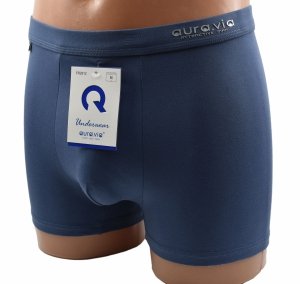 Bokserki męskie AuraVia niebieskie–95% bawełny, gładkie i elastyczne, rozmiar L