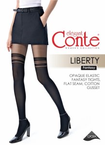 CONTE LIBERTY - Rajstopy damskie z efektem podkolanówek 50 DEN