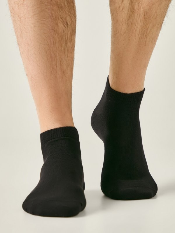 Czarne Skarpetki Męskie Stopki CONTE – Komfort i Styl 42-43