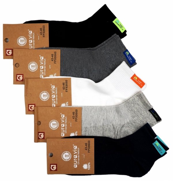 5 par męskich skarpet Aura Via to połączenie klasycznej elegancji i komfortu.Uniwersalna kolorystyka w klasycznych odcieniach sprawdzi się zarówno w stylizacjach casualowych, jak i bardziej eleganckich. Ściągacze utrzymują skarpety na swoim miejscu.