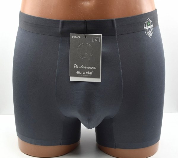 Grafitowe bambusowe 90% bokserki męskie AuraVia–naturalny komfort, rozmiar XL