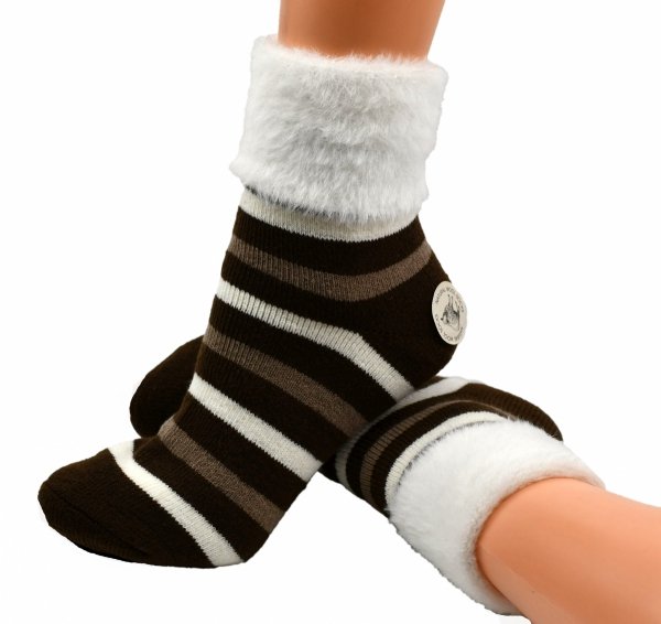 Grube zimowe skarpety damskie z alpaki i miękkim ściągaczem,rozmiar 35-38