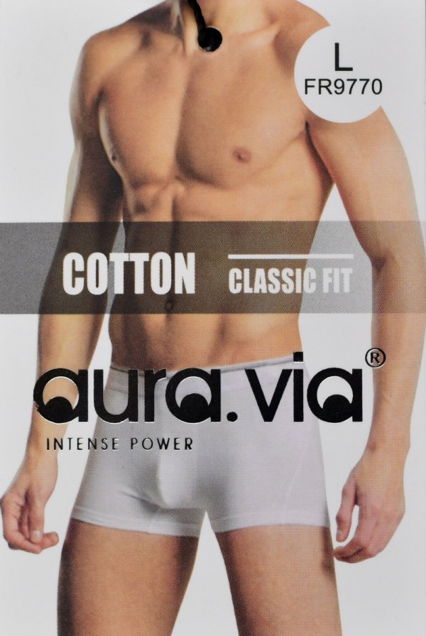 Prążkowane bokserki Auravia–czarne, classic fit, płaskie szwy, rozmiar 2XL