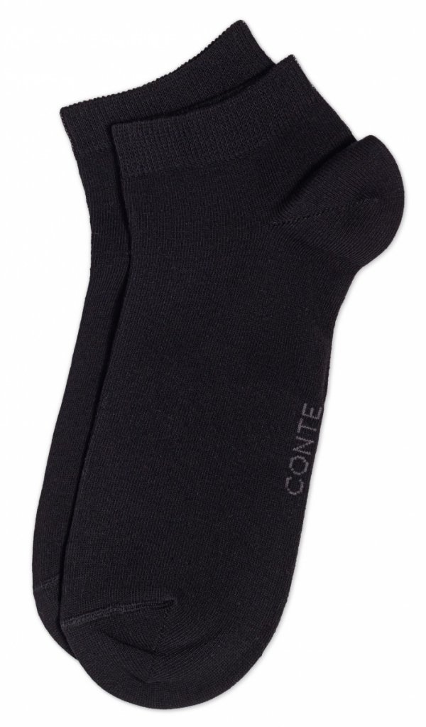 Czarne Skarpetki Męskie Stopki CONTE – Komfort i Styl 42-43