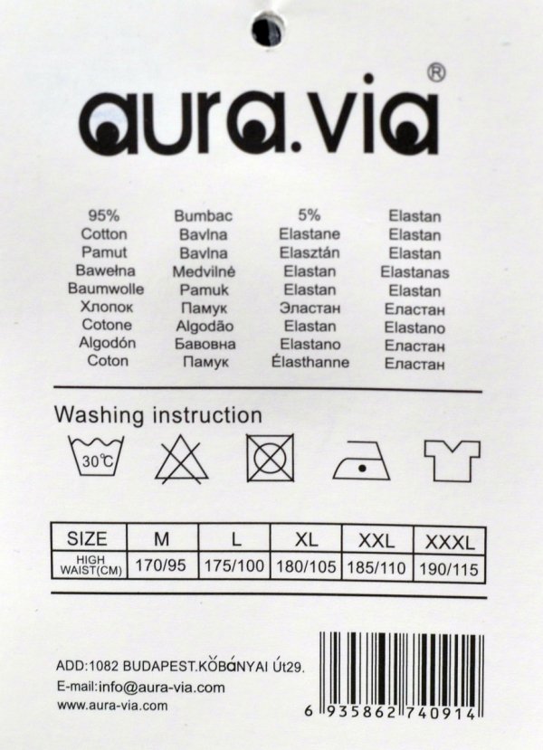 Czarne bokserki męskie Aura.Via–bawełna i szeroka gumka GOOD CHOICE, rozmiar L