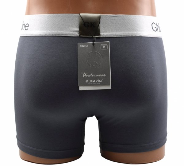 Bokserki męskie grafitowe z bawełny 95%, rozmiar 2XL