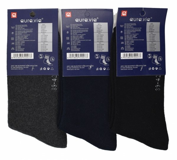 Męskie skarpety AURAVIA Thermo to klasyka w nowoczesnym wydaniu. Miękkie, bawełniane i z technologią, która sprawia, że Twoje stopy zawsze czują się dobrze.