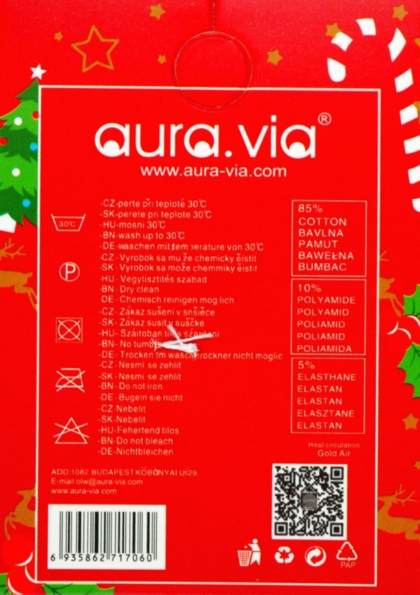 Skarpety świąteczne 28-31 AuraVia,skarpetki gwiazdka unisex mikołaj prezent