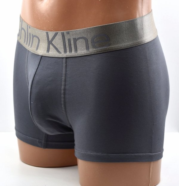 Szare bokserki męskie AuraVia Ghlin Kline-złota gumka, bawełna, rozmiar M