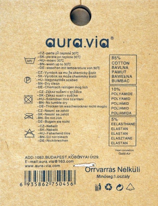 Metka. Skarpety, bawełniane, delikatny naszyty znaczek przy ściągaczu . Zestaw 5 par w rozmiarze 43-46 firmy AuraVia