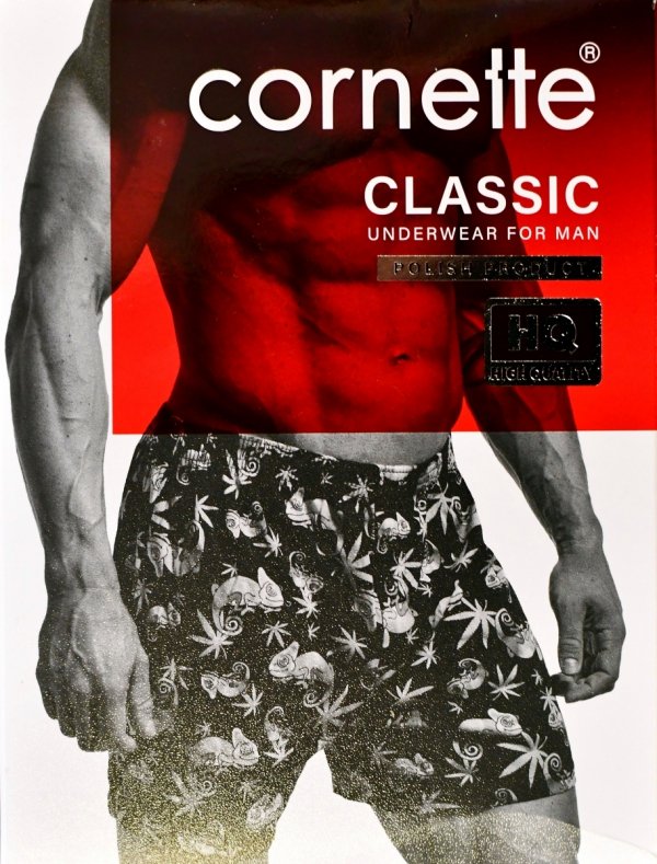 Bokserki Cornette to wysokiej jakości bielizna męska, która łączy funkcjonalność z modnym designem. Oddychająca bawełna i wygodny krój to ich największe atuty.