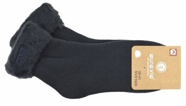 Ciepłe zimowe skarpety damskie AURAVIA WARM z puszystym ściągaczem 38-41