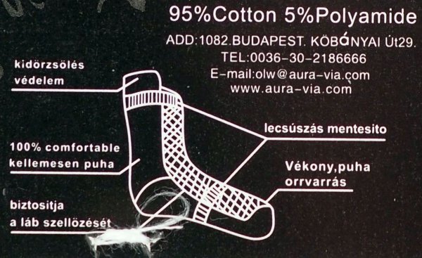 Skarpety bawełniane, model sport 5 par 39-42 Aura.Via skarpetki do ćwiczeń