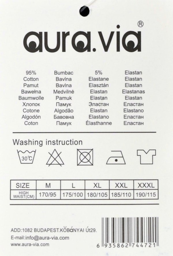 Aura.Via bokserki męskie bawełniane – czarne z żółtym pasem ATTRACTIVE, L