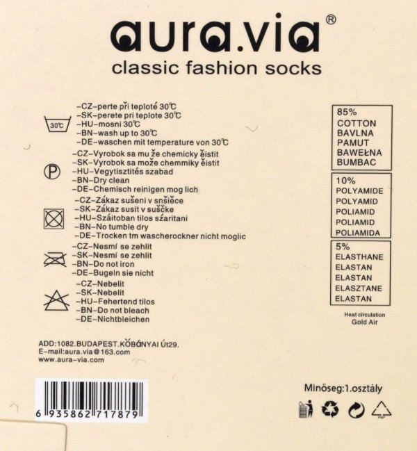 Bawełniane stopki damskie z uroczymi złotymi akcentami