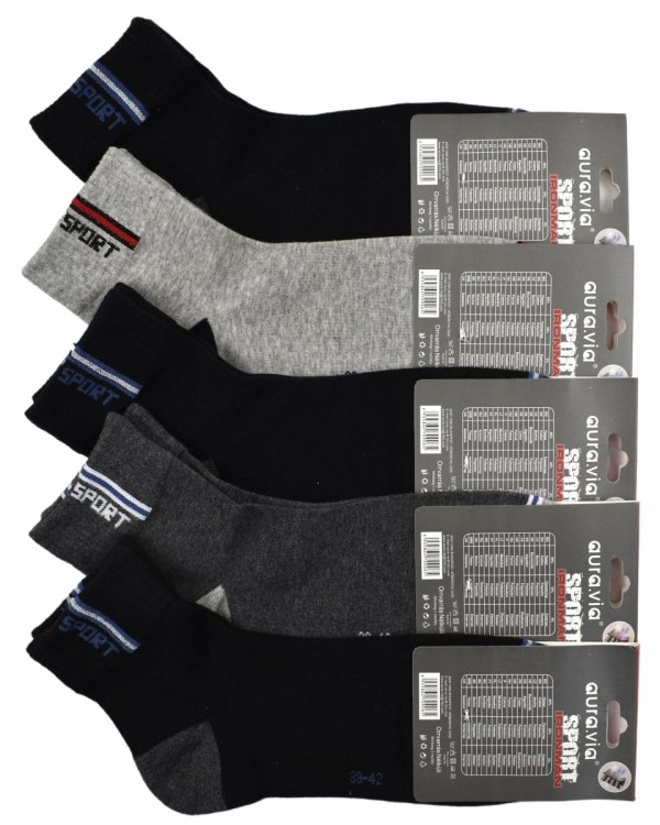 Skarpety bawełniane, model sport 5 par 39-42 Aura.Via skarpetki do ćwiczeń