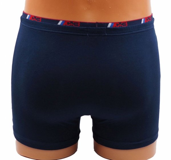 Granatowe bokserki męskie, jakość firmy C+3 roz XL, 95% zawartość bawełny.