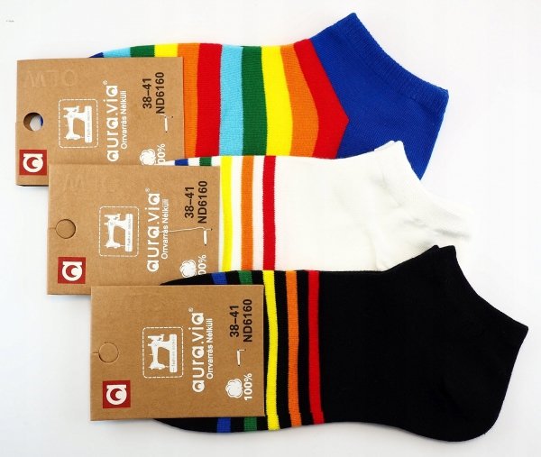 skarpety, stopki tęcza zest 3 par r 38-41 Aura.via