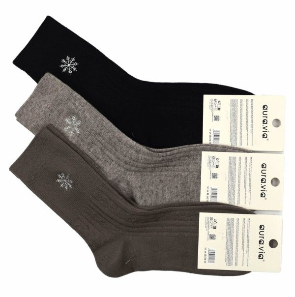 Zimowe skarpety damskie THERMO-elegancka śnieżynka 38-41