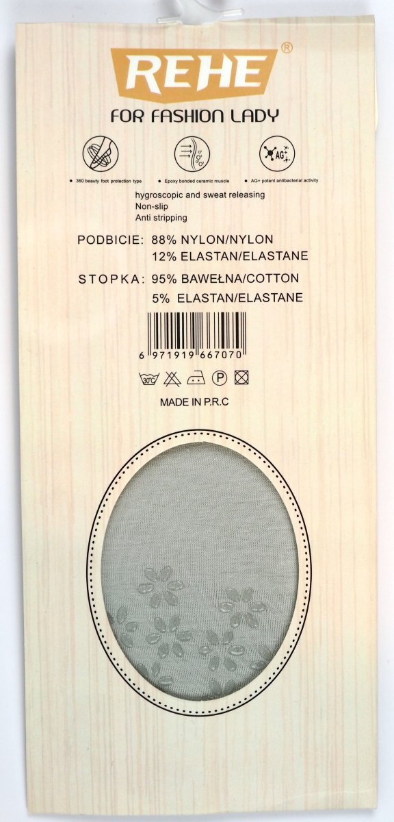 Metka. Higroskopijne stopki damskie balerinki. Antypoślizgowe i antybakteryjne firmy Rehe - rozmiar 35-39