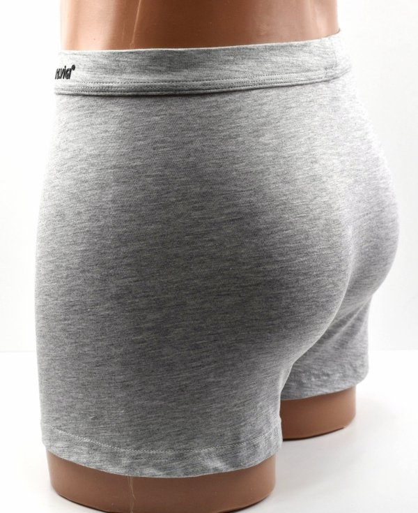 Jasnoszare bambusowe bokserki męskie Aura.Via – naturalna świeżość i styl, rozmiar XL