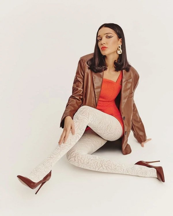 Gabriella Cameo 60 Den – wzorzyste rajstopy bez zaznaczonej części palcowej i majteczkowej, dopasowane do eleganckich stylizacji.