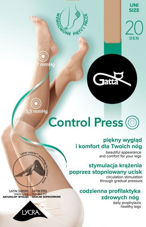 Podkolanówki kompresyjne Gatta Control Press 20 Den – komfort i profilaktyka żylaków.
