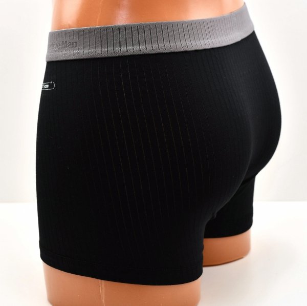 Prążkowane bokserki Auravia–czarne, classic fit, płaskie szwy, rozmiar 6XL