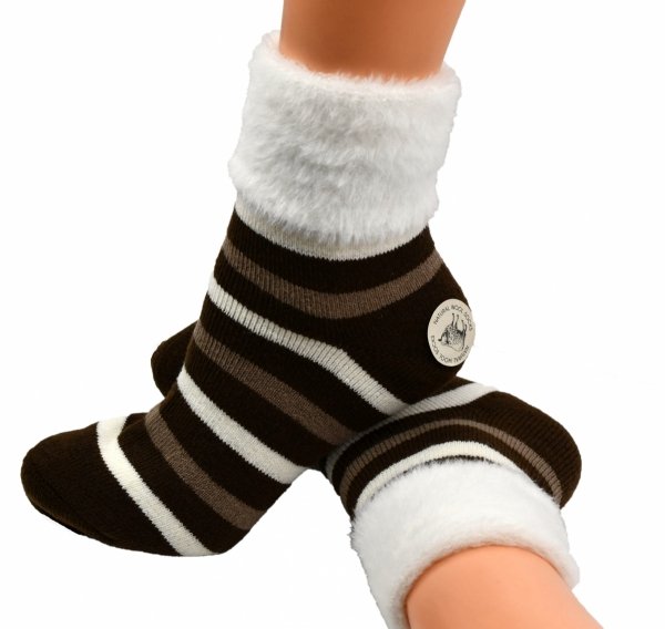 Grube zimowe skarpety damskie z alpaki i miękkim ściągaczem,rozmiar 35-38