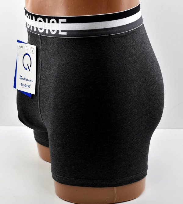 Aura.Via – ciemnoszare bokserki męskie z szeroką gumką GOOD CHOICE, rozmiar L