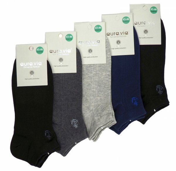 Stopki, skarpety bawełniane haft kotwica 5 par roz. 43-46 Aura.via