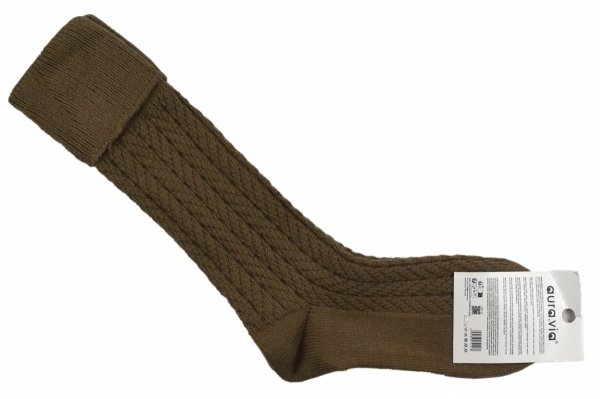 Damskie podkolanówki alpaka w odcieniu beżu – idealne na zimę 35-38