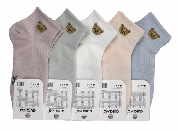 Dziecięce skarpety z misiem – miękko od palców 24-27 Zestaw 5 par.