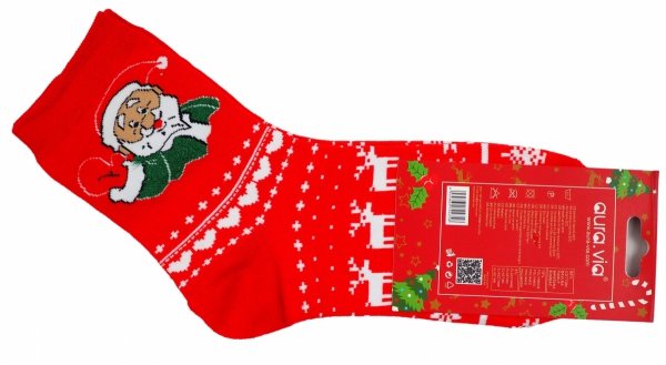Skarpety świąteczne 35-38 AuraVia,skarpetki gwiazdka unisex mikołaj prezent