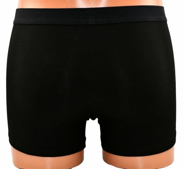 Czarne bambusowe bokserki prążkowane Aura.Via Comfort Pro, rozmiar 2XL