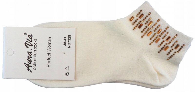 Ozdobne stopki perełki cekiny roz 38-41 Aura.via