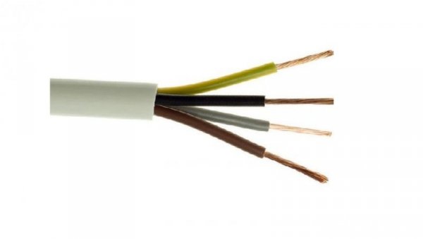 Przewód warsztatowy H05VV-F (OWY) 4x1,5 żo biały /100m/