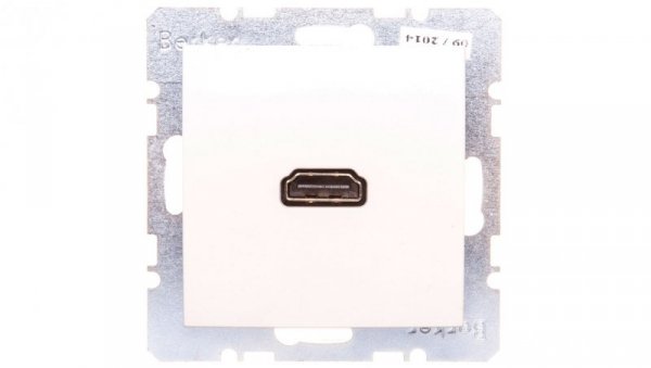 Berker S.1 Gniazdo HDMI z przyłączem 90 stopni kremowe połysk 3315438982