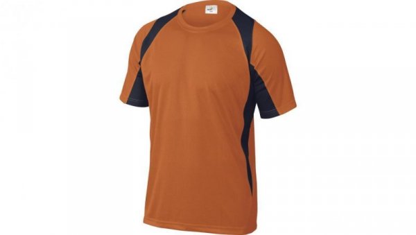 T-Shirt pomarańczowo-granatowy z poliestru (100) 160G szybkoschnący rozmiar M BALIOMTM