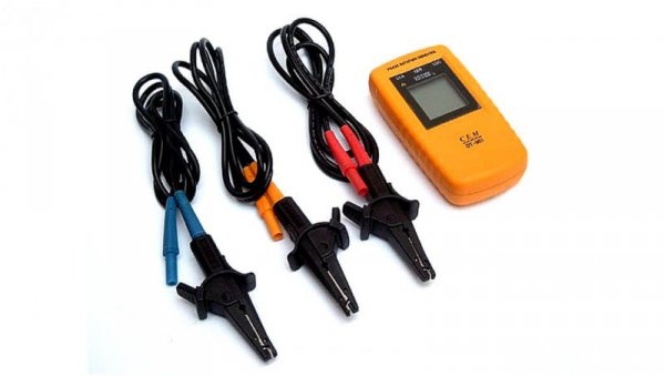 Detektor faz 40~690VAC 15–400Hz wskaźnik wirowania, kolejności faz DT-901 01801