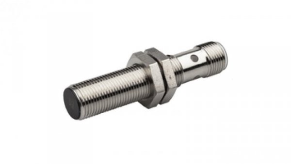 Czujnik indukcyjny M12x1 dł: 60 mm zabudowany Sn: 3 10-30V DC PNP NC złącze M12 IP67 mosiądz niklowany IB120221