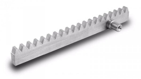 Listwa zębata do współpracy z napędami bram przesuwnych Materiał: stal ocynkowana Długość: 4x1000mm Grubość: 8mm LZ08