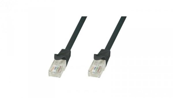 Patch cord Cat5e UTP 3m czarny CCA