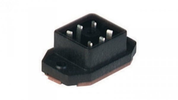 Złącze zasilające panelowe męski montaż tylny PCB z kołnierzem 6-pinowy 50V AC/DC 6A GO 6 FAV M