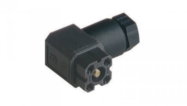 Złącze zasilające panelowe żeński montaż przedni z kołnierzem piny 4 (3+PE) 230 V AC/DC 10 A G 30 W 3 F schwarz