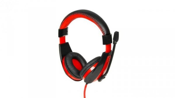 Słuchawki z mikrofonem IBOX SHPI1528MV (kolor czerwony)