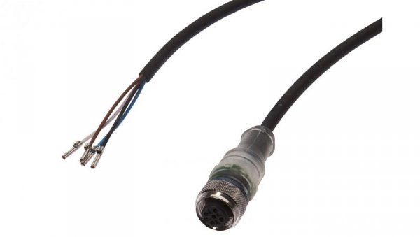 Kabel konfekcjonowany jednostrony złącze M12 żeńskie 4-pinowe proste wolny koniec przewodu 4x0,34mm² 10m PUR IP67 90 stC VKA0042