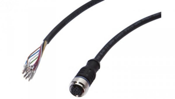 Złącze do samokonfekcjonowania M12 proste żeńskie 12-pinowe druga końcówka niezarobiona 10 m 2x0.14mm2 PUR Ø5.8mm 30V 90C IP67 V
