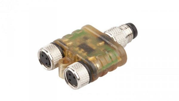 Moduł logiczny 10x41x26mm AND 2-krotny 10-30V DC złącze M8 żeńskie 3-pinowe złącze M8 męskie 3-pinowe IP67 VL150102